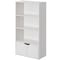 Basicwise 47-in. White 3 Tier Open Book Shelf and Bookcases w/2 Doors Storage Cabinet and 1 Adjustable Shelf QI004656.WT - alternate 1